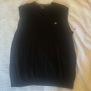Brooks brothers L merino wool sweater vest in black
